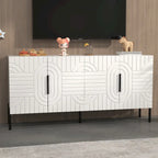 Chic Elegance 63-Inch White TV Stand - Fits Up to 65 TV - 63 in Width
