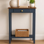 Marnie Two-tone 1-drawer Solid Wood Console Accent Table with Shelf by East at Main
