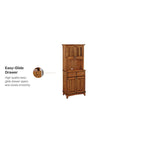 Homestyles Buffet of Buffets Cottage Oak Storage Hutch with Wood Top