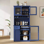 75 Tall Kitchen Pantry Cabinet with Glass Doors