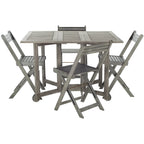 SAFAVIEH Outdoor Brandy 5-Piece Outdoor Dining Table Set - 43Wx35Dx29H