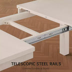 Modern Dining Set - 80 Table + 6 Cushioned Chairs, Solid Wood Frame, 400lbs Table Capacity, Easy Assembly