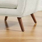 Art Leon Comfortable Jacquard Flannel Accent Chair with Wood Legs