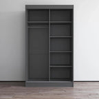 Mirrored 2-Door Wardrobe Armoire with High-Gloss Finish | 47 or 59 Wide