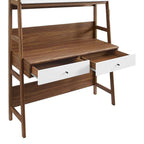 Office Desk with Bookshelf and Storage Drawers