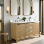 Vanity Art Bathroom Vanity with Ceramic Sink and Engineered Marble Top