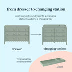 Scallop 6-Drawer Dresser
