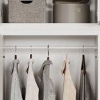 93.9H/74.2H Armoires Wardrobe Closet Cabinet Hanging Drawers Storage
