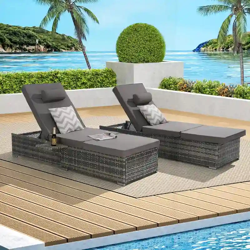 Outstanding Outdoor Chaise Lounge Chair Set for Relaxation and Leisure