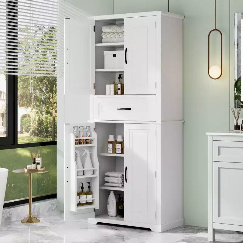 Christopher Knight Home Ashbur Modern Bathroom Storage Cabinet with Drawer and Adjustable Shelf
