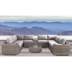 LSI Antibes Grey Wicker/Aluminium 12-piece Conversation Set
