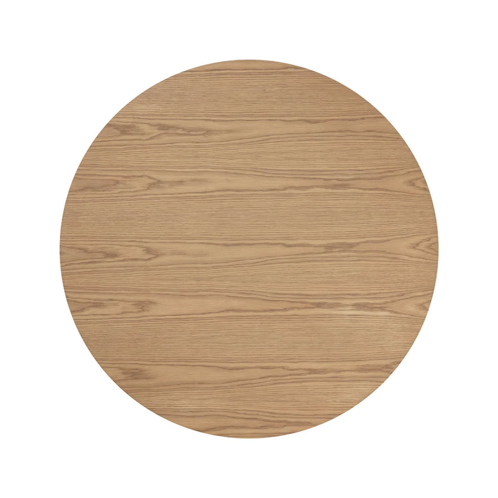 Rustic Oak Coffee Table with Fluted | Brushed Gold Finish