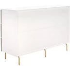 Genevieve 6 Drawer Dresser - DRS5002 - Walnut/White - Safavieh