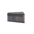 47 Corner Floating TV Stand, 3 Shelves, Transitional Style, Space-Saving Wall Mount