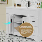 Wavy Line 30/36/48 Bathroom Vanity Set with Sink & Faucet