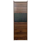 GDFStudio Sinclair Modern 36 Wood Folding Study Table with Storage