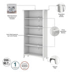 Salinas Tall 5-shelf Bookcase (Set of 2) by Bush Furniture