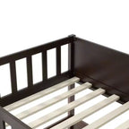 Triple Twin Bunk for Kids, Twin over Twin over Twin Detachable Bunk Bed with Ladder and Guardrail, Separate into 3 Beds