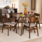 Philip Mid-Century Modern Transitional 5-Piece Dining Set
