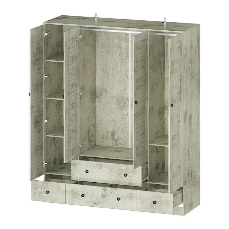 Bedroom Armoire Closet Armoire Wardrobe Closet Clothing Rod Drawer
