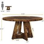 47 Inch Round Dining Table for 4 people
