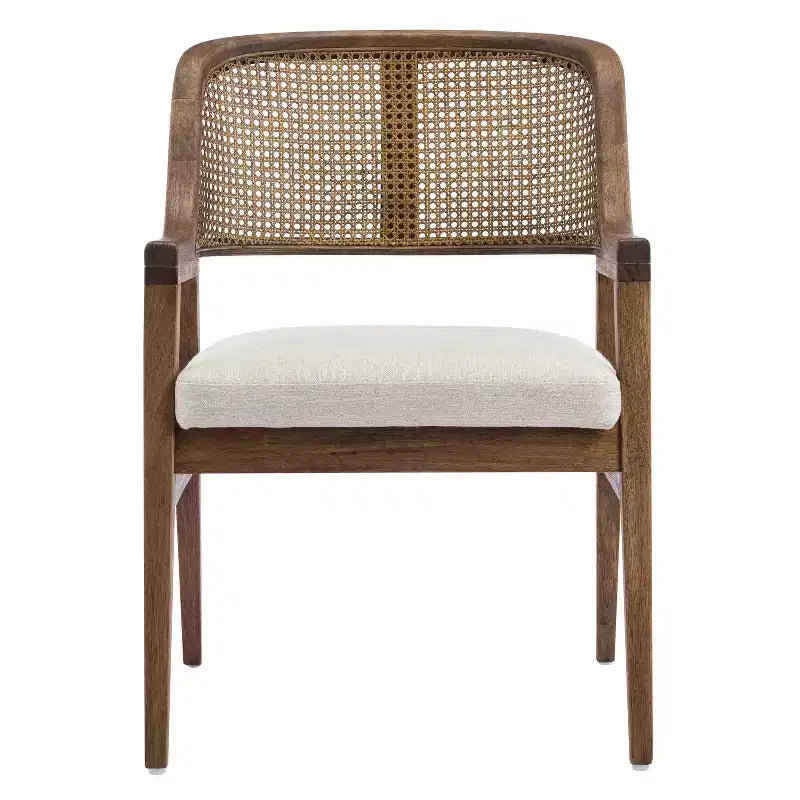 Christopher Knight Home Bennett Mid-Century Modern Wood 5-Piece Extendable Dining Set with Table and 4 Upholstered Cane Back Chairs