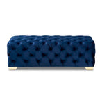 Gracewood Hollow Solanki Velvet Fabric Ottoman Bench