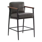 Spruce&Spring Modern Counter Stools with Arm & Metal Frame Set of 2