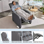 Yaheetech Set of 2 Modern PU Leather Recliner Sofas for Living Room, Bedroom