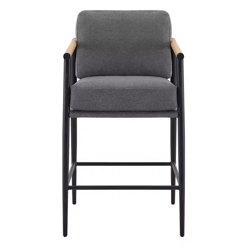 Spruce&Spring Modern Counter Stools with Arm & Metal Frame Set of 2
