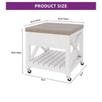 3-In-1 Lift Top Square Coffee Table With Wheels Stools Multi-Function 2 Tier Dining Table With Hidden and Open Storage Living Room Dining Room