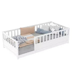 GDFStudio Rowan Pine Wood Floor Bed with Super High Security Barrier