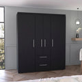 Bariloche Armoire with Hanging Rods, Shelves, 2 Drawers