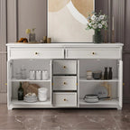 59.1Sideboard Buffet White Mid-Century Modern Contemporary Lacquered
