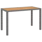 vidaXL Patio Dining Set Dining Table and Chairs Poly Rattan and Wood