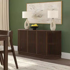 Plank+Beam Contour Solid Wood Sideboard with 3 Doors, 59 TV Stand for Living Room