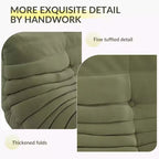 Oversized Fireside Bean Bag Sofa & Ottoman, Pet-Friendly Faux Suede Loveseat for Living Room, Office, No Assembly