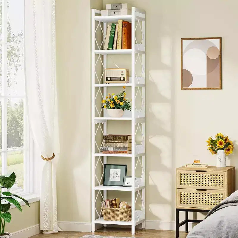 Tribesigns 78.7 Narrow Bookshelf, 7-Tier Freestanding Book Display Rack Case