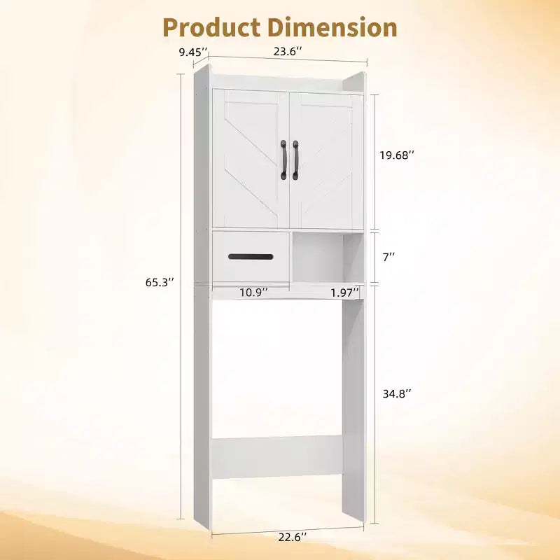 Over The Toilet Storage Cabinet,FreeStanding Bathroom Organizers for Bathroom,Restroom,Laundry