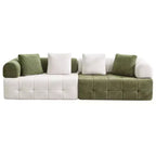 110.23 in. W Colorblock Modular 4-Seater Chenille Sofa with Curved Armrests