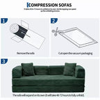 80.7 5-in-1 Convertible Sleeper Sofa Bed ??Corduroy, 1200 lbs, No Assembly