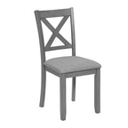 GDFStudio Loren Modern 7-Piece Solid Wood Upholstered Dining Table and Chairs Set