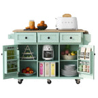 Portable Rolling Kitchen Island Cart with Storage