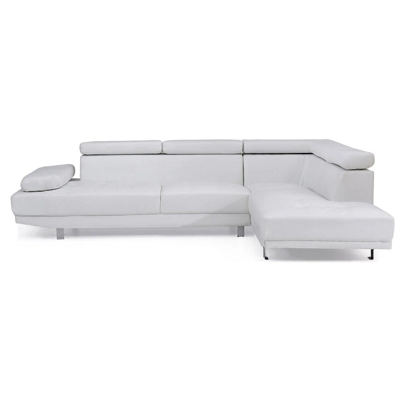 Riveredge 109 in. W 2-piece Faux Leather L Shape Sectional Sofa - 76L x 109W x 28H