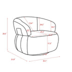 Kieon 33W 360 Swivel Modern Barrel Chair Accent Chair Set of 2