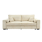 Roomfitters Large Sofa Bed with Storage, Modern 3 Seater Couch Furniture, Upholstered Back Sofa for Small Spaces