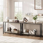 Console table,43 inch 2-story entrance table,narrow sofa table with storage space,for living room,hallway and foyer