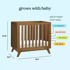 daVinci Otto 3-in-1 Convertible Mini Crib with 4 Mattress