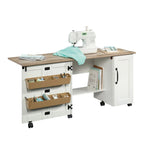 Collection Easy Rolling Sewing and Craft Table/Cart