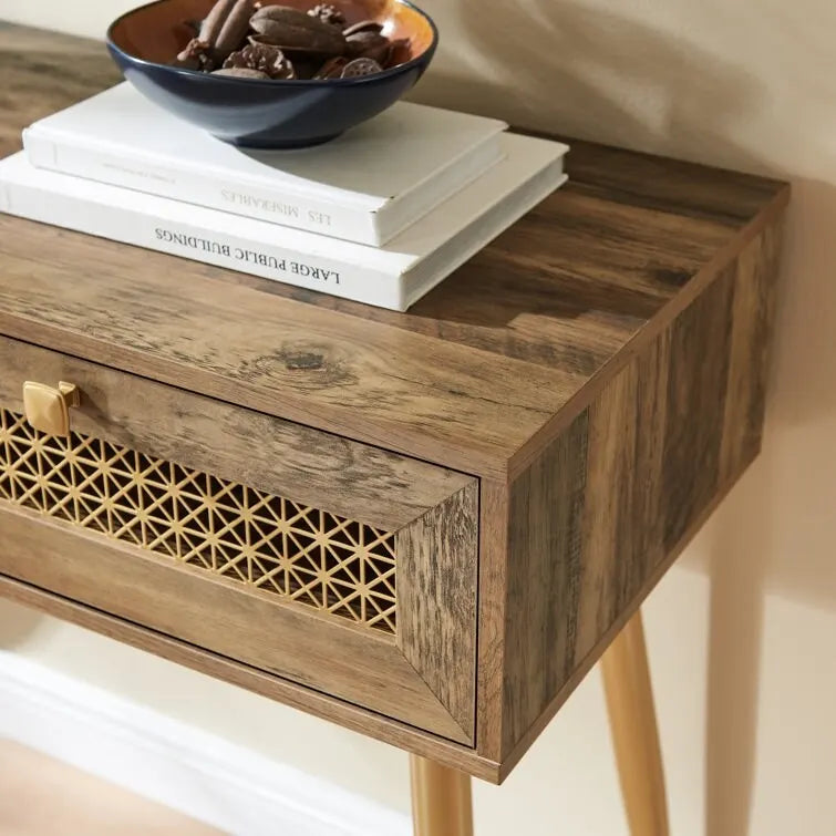 41.9 Wood 2-Drawer Entryway Console Table